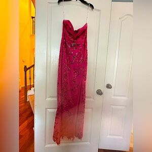 Lulus pink slit party dress